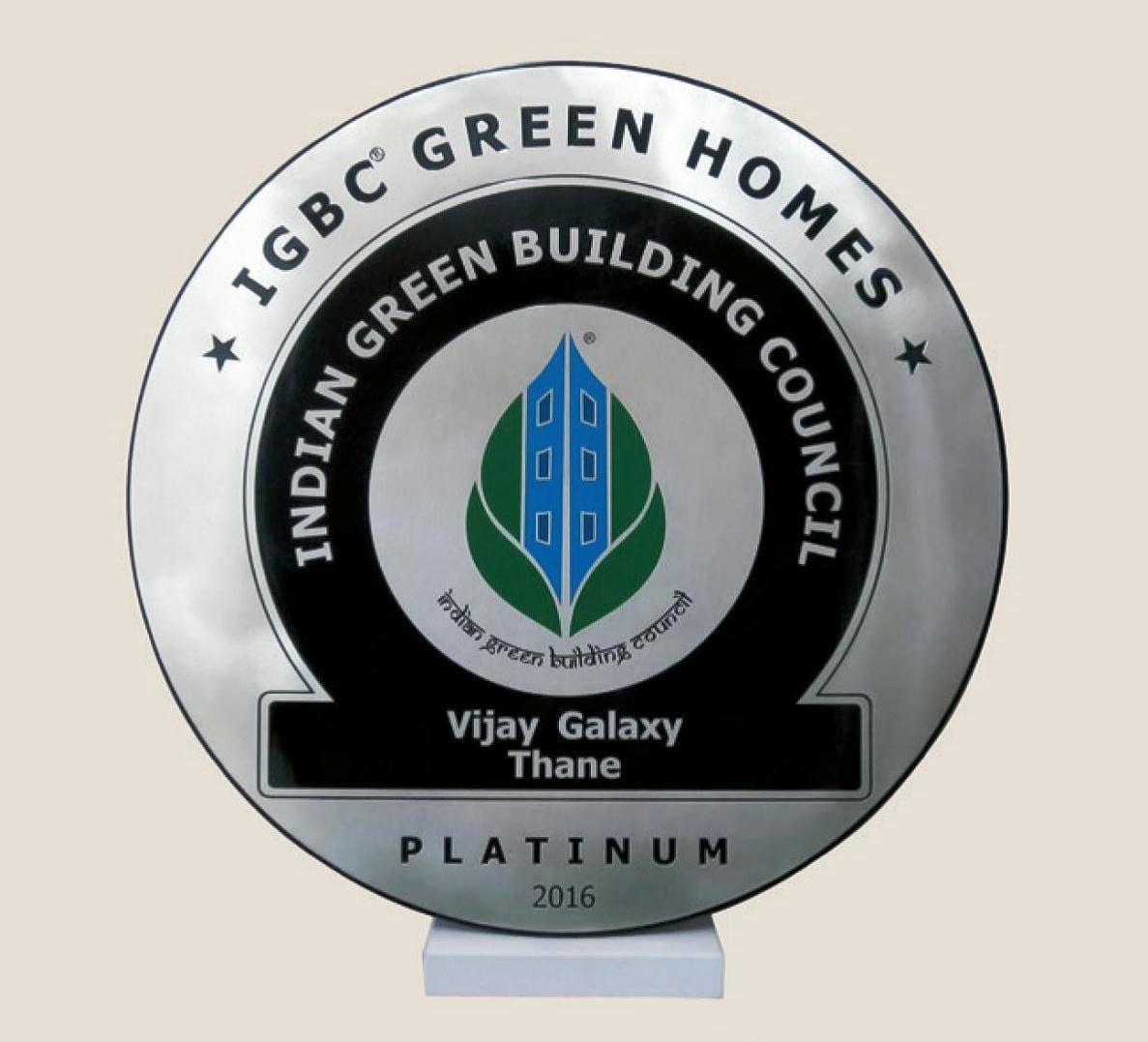 IGBC Green Homes -
Platinum By CII & IGBC 2016